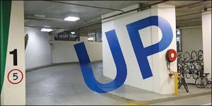 Car Park UP sign